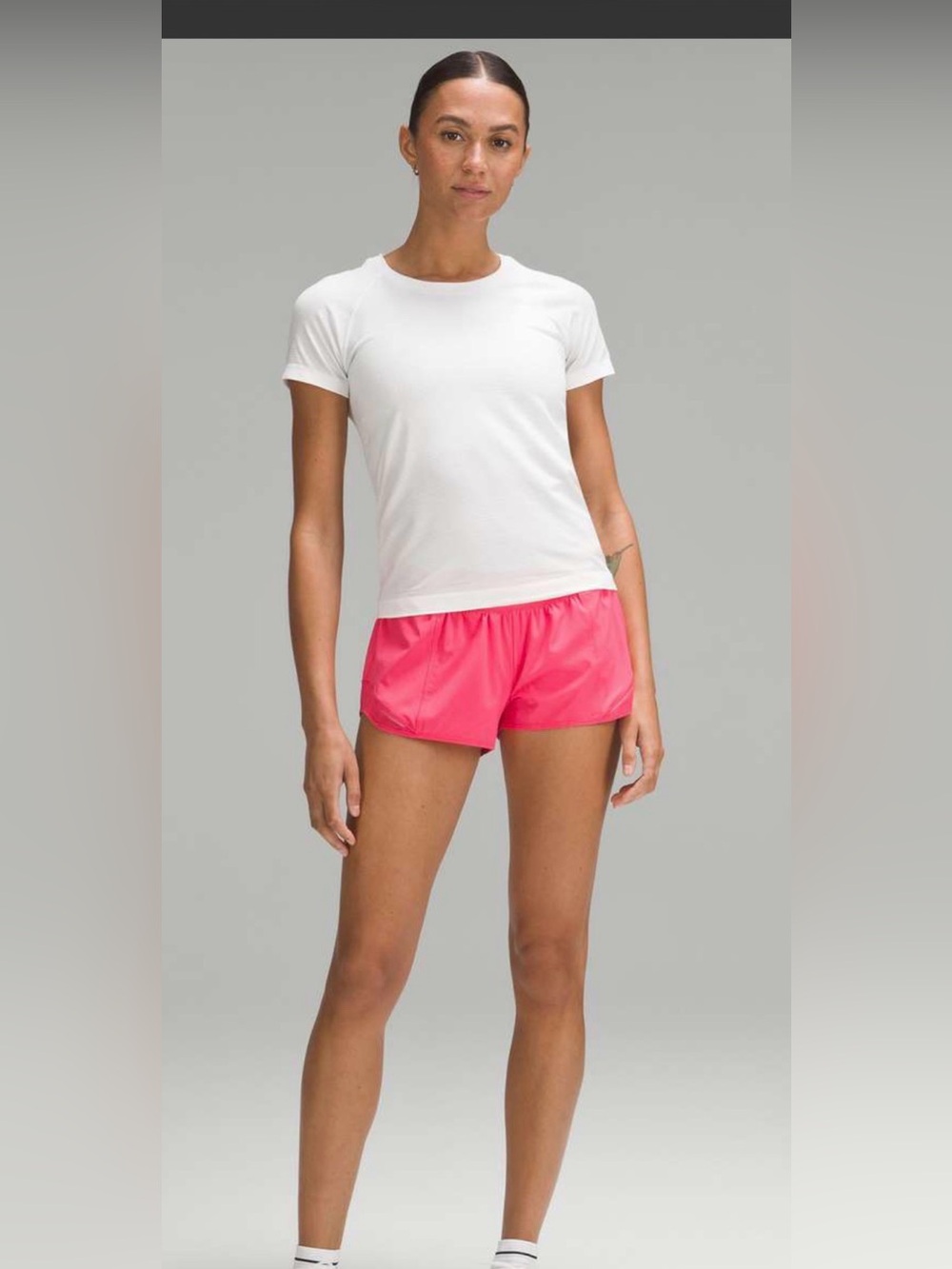 lululemon athletica Pink Hottie Hot low rise Athletic Running Shorts gym